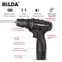 Taladro atornillador a batería juego de destornilladores electricista multifunción - details 1