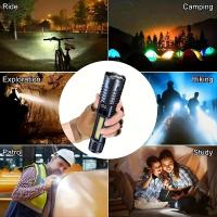 Linterna LED de alta potencia Xiaomi, linterna recargable con luz lateral, tiro largo superbrillante para acampar y hacer senderismo al aire libre - details 7