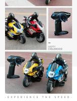 Moto de Carreras RC para Niños Scooter Eléctrico de Alta Velocidad 4 Canales Modelo de Regalo 1/6″ - details 26