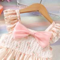 Vestidos de Princesa Ouwu para Niñas de 1 a 6 Años Vestido de Fiesta Diario sin Mangas con Estampado Floral y Volantes - details 6