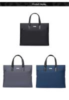 Bolso para ordenador portátil de negocios, maletín de alta calidad, bolso oficial para hombre, gran capacidad, impermeable, negro, azul y gris - details 14