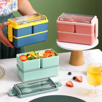 Fiambrera de 1400 ML para niños, Fiambrera con 3 Compartimentos y Cubiertos, para Microondas y lavajitas, L - details 5