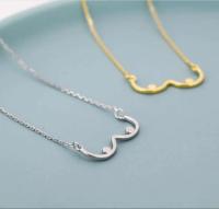 y Collar de cadena de lactancia para mujer, gargantilla con colgante con forma de onda de acero inoxidable, artística, feminista, para mujer - details 1