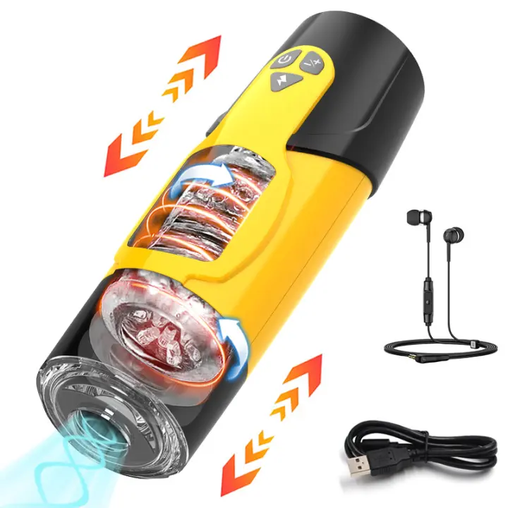 Masturbador masculino automático, rotación telescópica, masturbación vaginal para adultos, Juguetes sexuales para hombres - 1