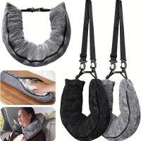 Almohada de Viaje Multifuncional en Forma de U para Cambiar en Bolsa de Ropa - Almacenamiento Portátil de Equipaje y Cojín de Soporte Cervical - Poliéster Lavable a Máquina, Descanso Cómodo - details 0