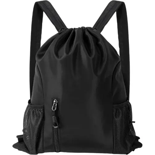 Mochilas de cuerda, mochila deportiva ligera de nailon impermeable, bolsa de gimnasio con cordón para hombres y mujeres, bolsa de gimnasio para - 1
