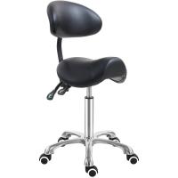 Taburete ergonómico para Esteticista para salón, Tatuaje, SPA, médico, Dentista (con Respaldo Ajustable, Negro) - details 0