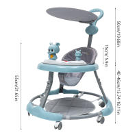 Andador de bebé con sombrilla, mango de reposapiés y ruedas universales, construir para durar, actualización, múltiples modos - details 1