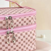 Bolsa De Maquillaje Grande Para Mujer Con Doble Cremallera Organizador De Viaje Impermeable Para Cosméticos Y Toallitas Bolsa De Baño - details 3