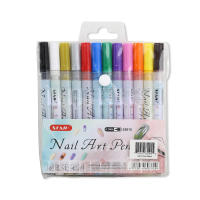 Juego de bolígrafos de Gel para manicura, pincel delineador de pintura de 0,7mm, resistente al agua, marcador de colores - details 2