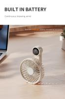 Ventilador de mano recargable, aire acondicionado portátil, 2024 °, plegable y ajustable, con pantalla Digital LED y 3 engranajes, novedad de 180 - details 10