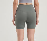 Pantalones cortos deportivos de cintura alta para mujer, pantalones de entrenamiento de yoga - details 3