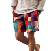 Pantalones cortos de playa Hawaianos para verano, bañador informal de viaje con estampado de cuadros coloridos, deportivos de secado rápido, para gimnasio, bañadores de hielo - details 0