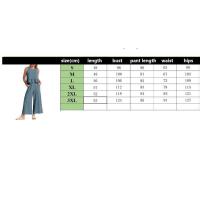 Conjuntos de dos piezas de verano para mujer, jersey informal sin mangas, tops y pantalones sueltos para mujer - details 0