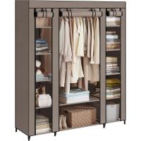 Armario de Tela 12 con Barra y Estantes Armario Estable para Dormitorio, Vestidor 150 x 45 x 175 cm - details 8