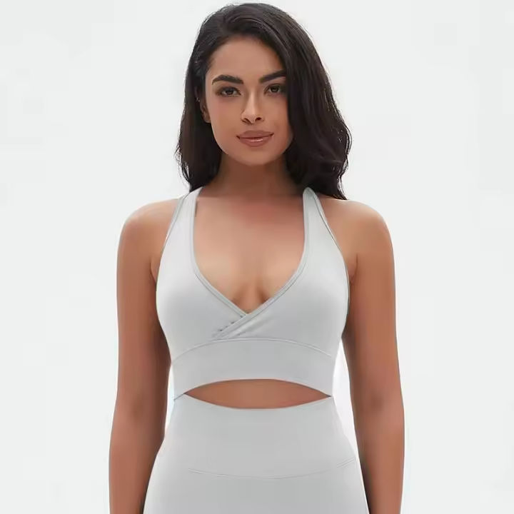Sujetador sin costuras con exterior de nailon, ideal para yoga y estiramientos. Hecho en China. - 1