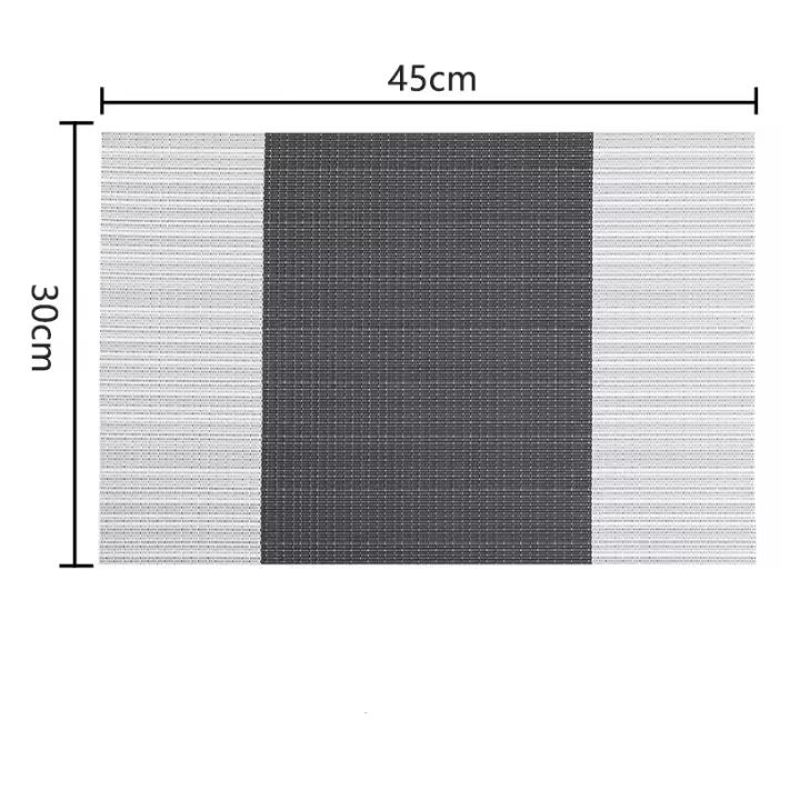 Mantel individual de PVC, antideslizante, resistente al desgaste, lavable, resistente al calor, fácil de guardar, 30x45 cm - 1