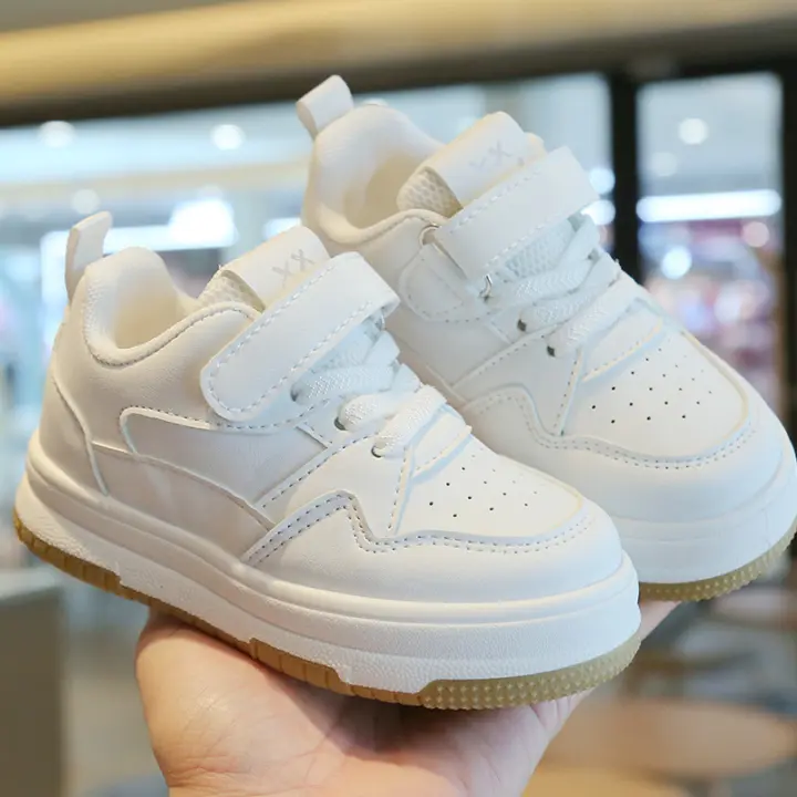 Blanco Atos infantil ligero antideslizante deportivo primavera otoño suela suave casual adecuado tanto para hombres como para mujeres - 1
