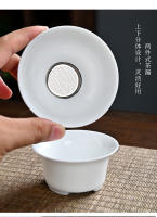 Dehua Porcelana Blanca Oveja Grasa Jade Kung Fu Té Tazón Cubierta, Caja de Regalo, Regalo de Empresa, Juego de Cerámica de Mano - details 11
