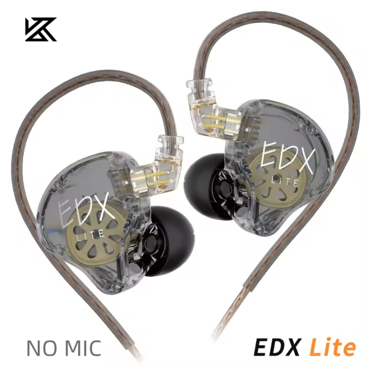 Original KZ EDX PRO/Lite Dynamic Earphones HIFI Heavy Bass Surround In Ear IEM Monitor Headphones Wired Sport Game Music Headset - 1
