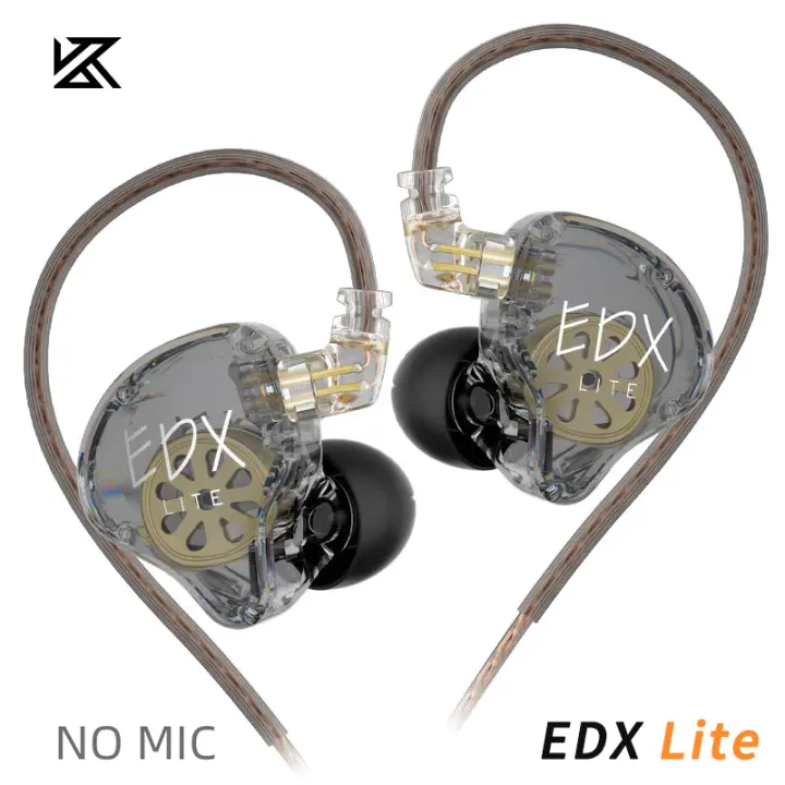 Original KZ EDX PRO/Lite Dynamic Earphones HIFI Heavy Bass Surround In Ear IEM Monitor Headphones Wired Sport Game Music Headset - 1