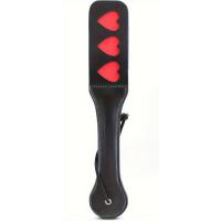 Cinta para vendar los ojos de color rojo rosa y paleta de mano y con paleta de azotes para parejas en forma de corazón para juegos Paleta para adultos Flogger para sexo Látigo sexual de cuero PU Juguetes sexuales de paleta para adultos - details 0