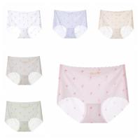 Ropa interior de 6 uds., bragas de seda helada, entrepierna de algodón, calzoncillos finos sin costuras, calzoncillos de mujer, calzoncillos de cintura media, dulce fresa, regalo - details 1