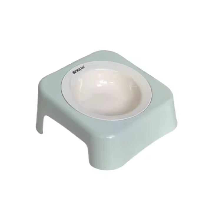 Cuenco de cerámica para gatos, cuenco de disco volador, cuenco para beber con patas altas de dopamina, plato alimentador lento antivuelco para perros, protector para el cuello - 1