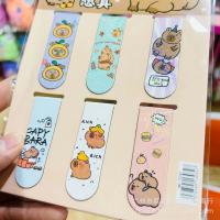 Marcapáginas magnético de dibujos animados Capybara, marcadores magnéticos bonitos, Clips de página, marcapáginas para estudiantes, regalo de lectura de oficina, 6 piezas por juego - details 5