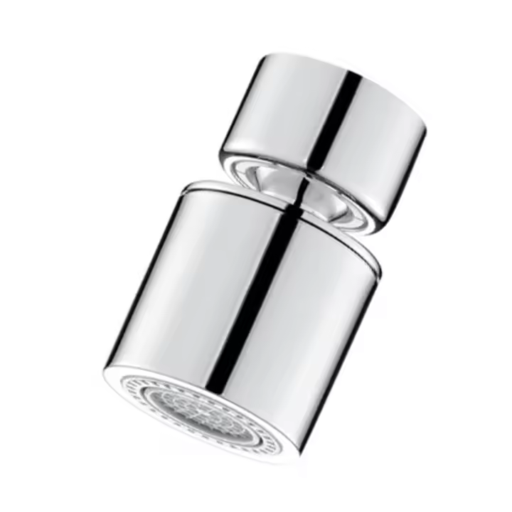 Grifo de cocina con filtro de cabezal de pulverización, boquilla de grifo giratorio ajustable, burbujeador de fregadero de cocina, plateado A - 1