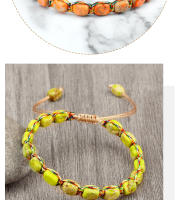 Pulsera con cuentas de piedra Natural del emperador bohemio para mujeres y hombres, brazalete ajustable hecho a mano, cuerda trenzada, regalos de joyería de moda para Yoga - details 3