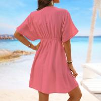 Vestido Cubrebikini Elegante Estilo Boho Chic con Escote en V, Mangas Volantes y Tejido Suave - details 20