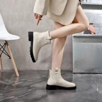Botines antideslizantes de piel auténtica para mujer, botas cortas de estilo británico, estilo Chelsea, para invierno, 2024 - details 13