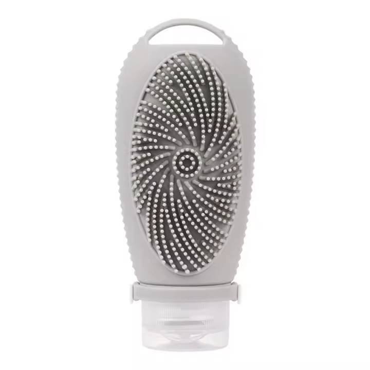 Botella recargable de silicona para viaje, cepillo de limpieza Facial, botellas portátiles para champú, loción, cosméticos, contenedor de viaje B - 1