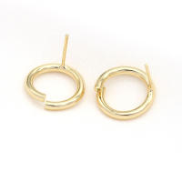 Pendientes de Stud de Metal de Alta Calidad Diseño de Círculo Redondo Irregular Ovalado - details 15