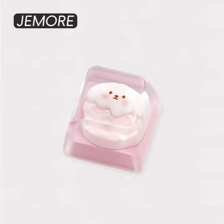 Teclas Mecánicas Rosa Linda y Transparente, de Alto Valor Estético, Ideal para Varios Modelos - 1