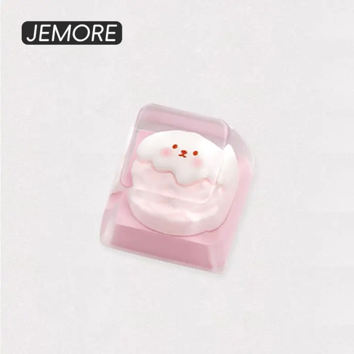 Teclas Mecánicas Rosa Linda y Transparente, de Alto Valor Estético, Ideal para Varios Modelos - 1