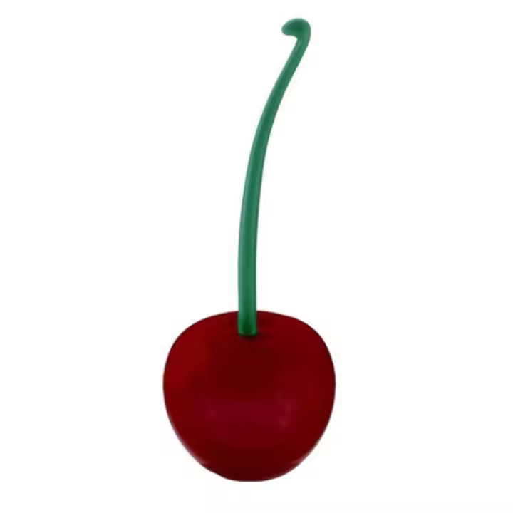 Juego de cepillo de inodoro cereza de plástico cepillo de inodoro para la limpieza del baño sin esquina muerta - 1