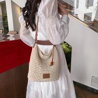 Bolso bandolera informal para mujer - Bolso de poliéster blanco de gran capacidad con correa larga fija y cierre magnético, versátil para uso diario y viajes, lavable a mano, bolso bandolera, accesorio minimalista, construcción duradera, diseño tejido tex - details 5