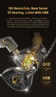QKZ x HBB Wired Earphone 10mm Titanium-Coated Diaphragm HiFi 3.5mmAUX In-Ear Monitor Headset Semi-open Cavity CNC Aluminum Alloy - details 6