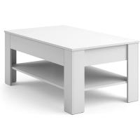 Mesa de centro, mesa central, mesa de sofá, madera ecológica, diseño moderno, estilo nórdico, medidas: 92,2 x 65 cm - details 0