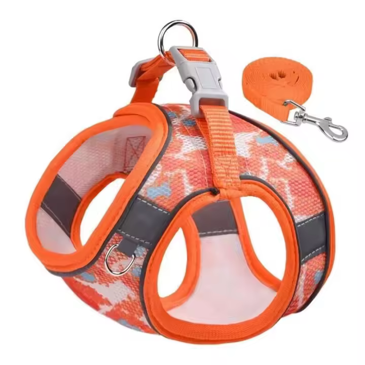 Conjunto de Correa de Pecho de Malla Transpirable Arnés Estable Cables Impresos - 1