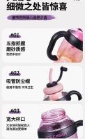 Verano nueva taza de agua de gran capacidad para niñas taza de paja Bingba de alto valor taza de plástico de separación de té de alta temperatura - details 12