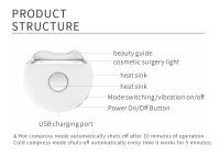 Tendencias de belleza facial Mini masajeador Facial eléctrico Gua Sha masajeador de raspado galvánico máquina de Estiramiento Facial dispositivo de belleza frío caliente - details 11