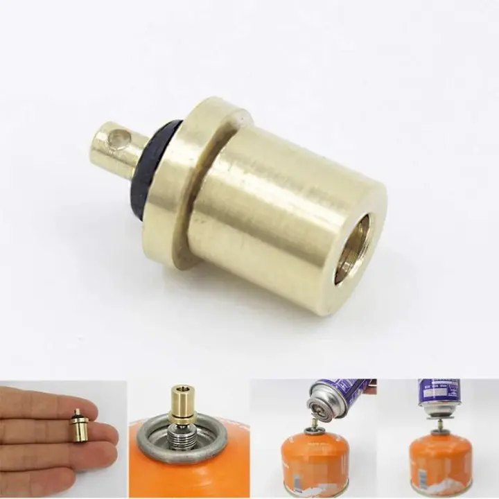 Convertidor para acampar, quemador, junta, adaptador de contenedor, accesorios para estufa de gas al aire libre, adaptador de llenado de propano - 1