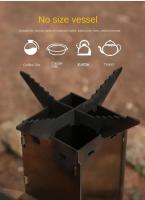 Estufa de leña plegable de acero inoxidable con luz de cohete, adecuada para barbacoa que acampa al aire libre - details 3