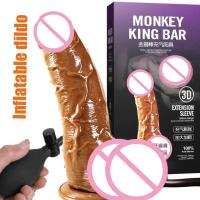 Consolador inflable de tamaño ajustable, pene con ventosa, juguete sexual de realidad para adultos, Anal, cómodo - details 1
