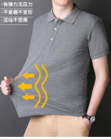 Tiktok POLO camisa de los hombres 2025 novedad de verano cuello sólido Casual algodón transpirable negocios camiseta de manga corta - details 3
