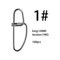 100 Uds conector de pesca de acero inoxidable Pin de acero inoxidable broches de pesca anillos sólidos broches enganchados accesorios de Pin - details 17