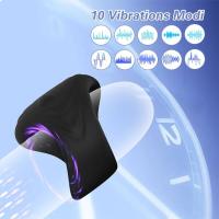 Anillo para hombres con Control remoto, conejo, anillos vibratorios duales, retraso de eyaculación, estimulación de testículos, juguete sexual para parejas - details 0